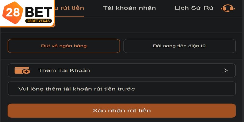 Hướng dẫn rút tiền 28BET thành công ngay từ lần đầu